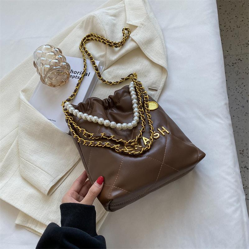 Women's Advanced Diamond Bag All-match Shoulder Bag Niche Chain Handbag Female Fashion Texture Shopping Bag