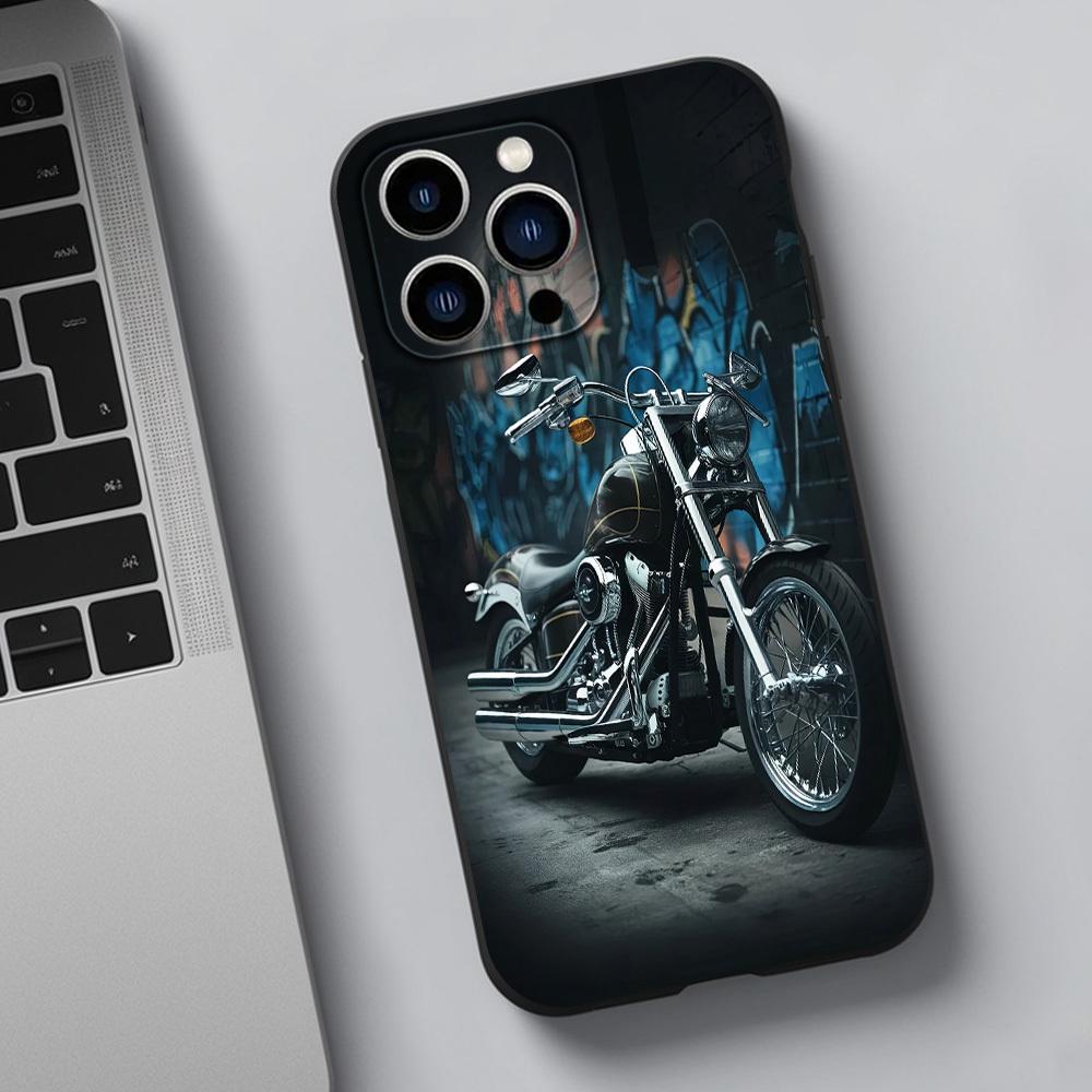 Retro vintage motorcycle phone case suitable for iPhone 17 16 15 14 13 12 11 Pro/Max/Plus anti drop and shockproof back cover