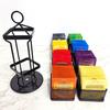 Tea Bag Organizer 2 Tier Metal Tea Bag Storage Holder with 8 Compartments Rotating Tea Bag Caddy for Kitchen Counter Up To 96 Tea Bag
