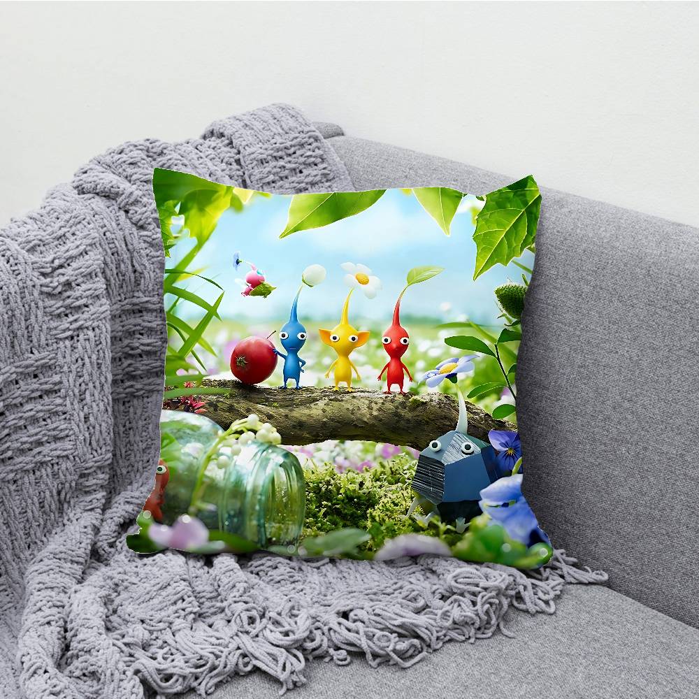 Наволочки P-Pikmin Спальня Гостиная Диван Домашний Декор Полиэстер Наволочка на Подушку с Молнией