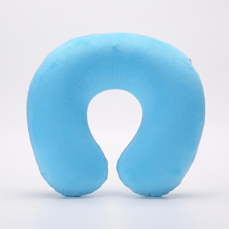 1 шт. Короткая плюшевая подушка U-образной формы для шеи, надувная подушка с эффектом памяти, ПВХ-основа, снимающая усталость
