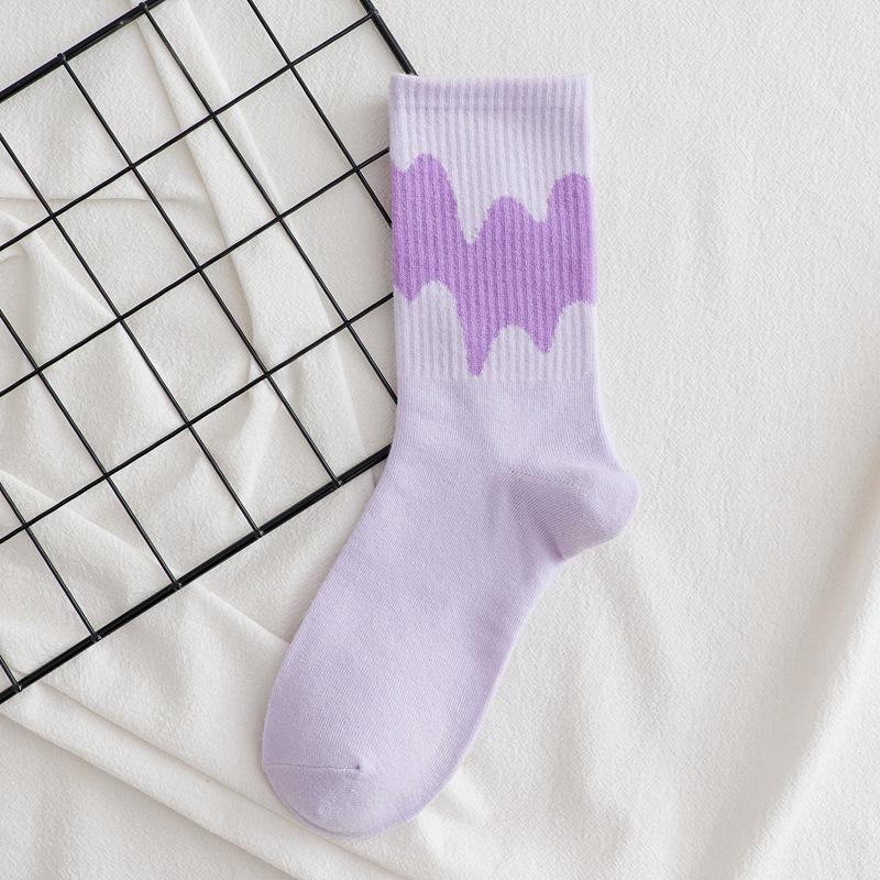 Милые женские носки с рисунком мороженого в корейском стиле, весна/осень, японская мода, чулки средней длины