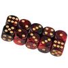 Set of 20 Polyhedral Dice, 16mm Six-Sided Dice for Tabletop Games, Dungeons, and Other Board Games (Black/Red + Black/Blue)