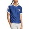 adidas Женская футболка Originals с 3 полосками, темно-синяя, IR7466