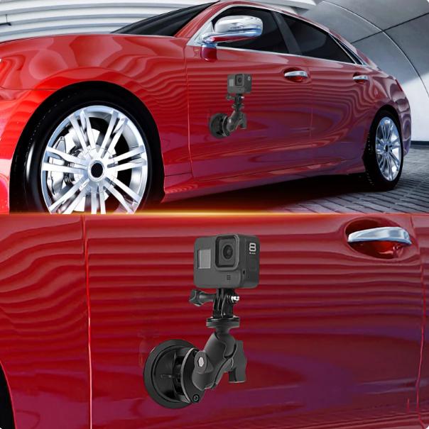 Шаровое крепление 1 дюйм, поворотный замок, присоска, основание, крепление на окно, поворот на 360 °, рычаг для аксессуаров для экшн-камер с двойной розеткой