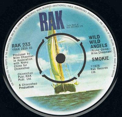 7-дюймовая пластинка SMOKIE - Wild Wild Angels RAK233 RAK 1976 Великобритания Рок Б/У