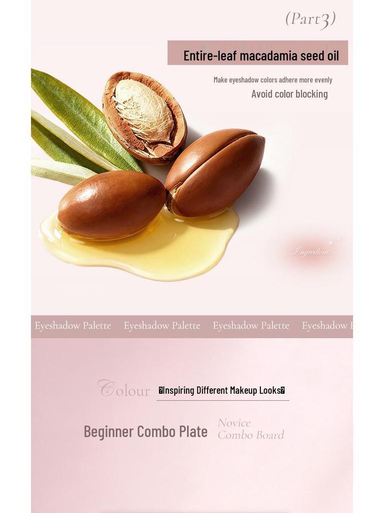 Палетка теней для век NOVO 25 цветов Macaron: Универсальные землистые тона, перламутровый матовый, румяна и контур в одном