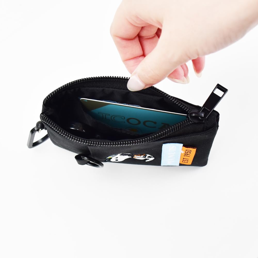 Pass Case Commuter Reel Key Case Accessory Case for Commuting to Cute Black [Marimo Craft] Women, Men, School, Travel, Adults, Students, Children,