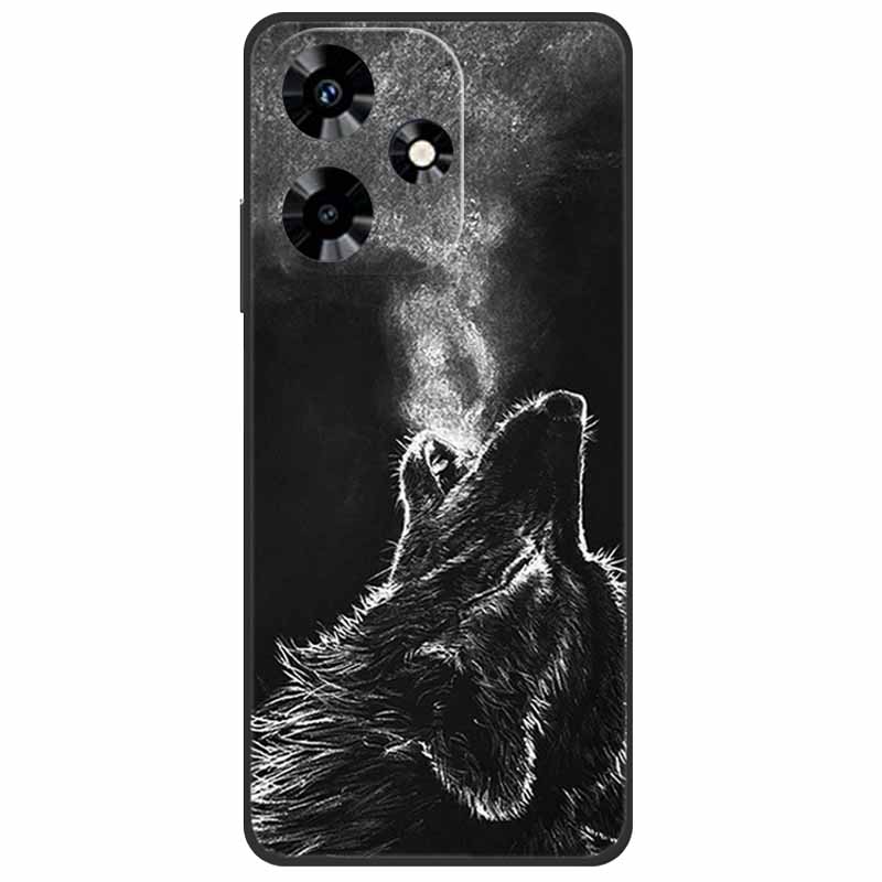 Для Infinix Hot 30i NFC Чехол X669D Силиконовый Волк Лев TPU Мягкий Fundas Для Infinix Hot 30i X669C Hot30i 2023 Защитный Черный Capa
