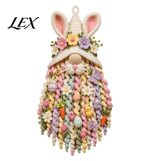 DIY Holiday Decoration Sets Seasonal Crochet Door Hanger Kit, 3D Gnome Knit Hanging Theme Hangers Crafts, Beginners Handmade Ornament for Christmas