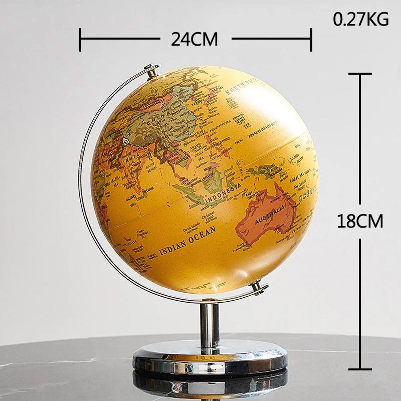 Retro World Globe Desk Earth Globe Home Decoration Do Mapa Globo Geografia Accessories Globe Room Decor Geography Kids Education