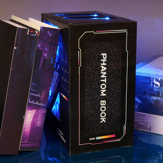 DIY Book Nook Kit с подсветкой Cyberpunk 3D Street View Модель Миниатюрный Дом Книжная Полка Вставка Украшения Будущий Мир Головоломка Строительство Кукольный Домик Дети