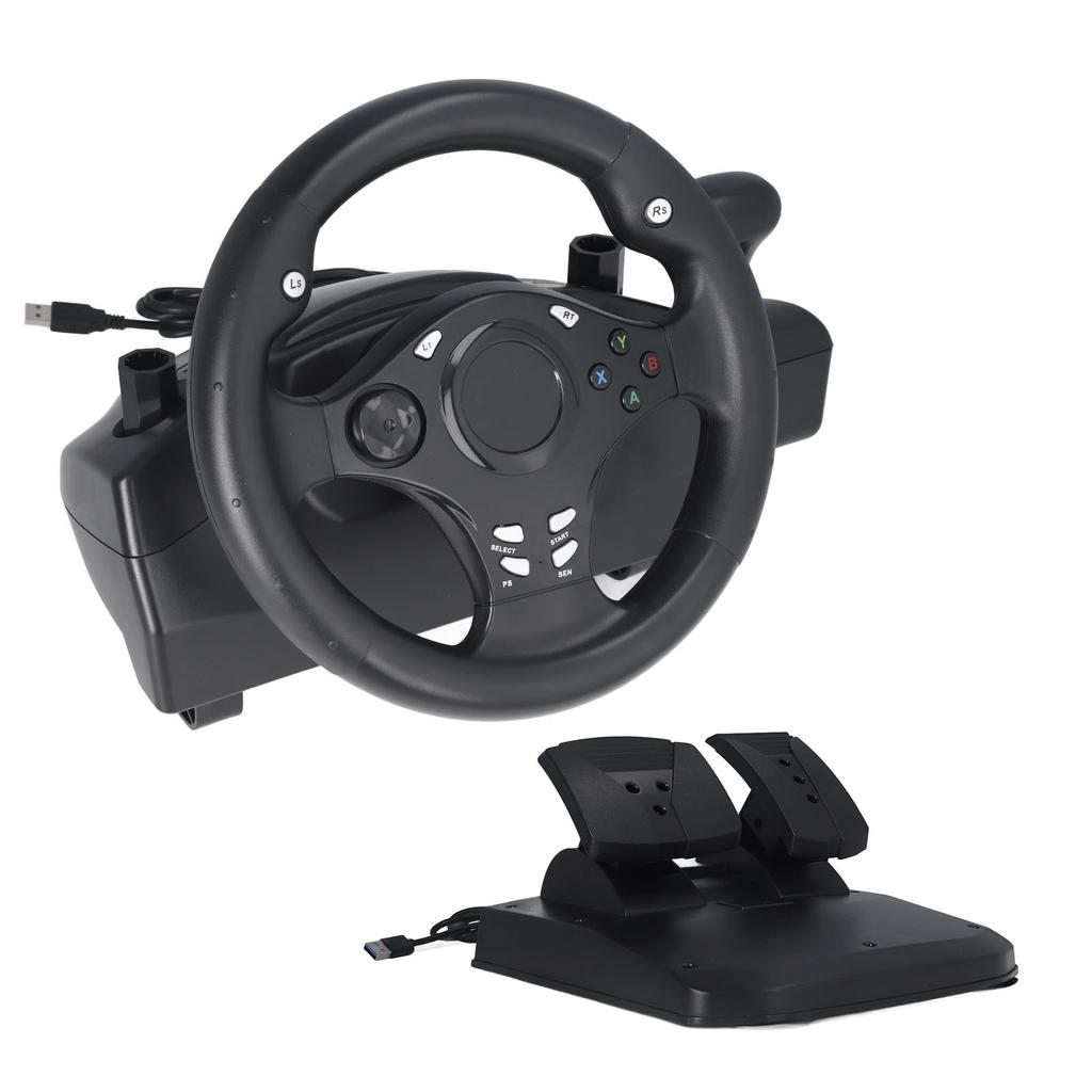 7 In 1 Gaming Racing Wheel 270 Degrees Rotation Multifunction USB Gaming Steering Wheel for PC