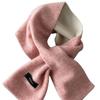 Wool Solid Color Double-sided Lazy Cross Wool Scarf Women's Winter All Match Warm Children's Parent Child Scarf