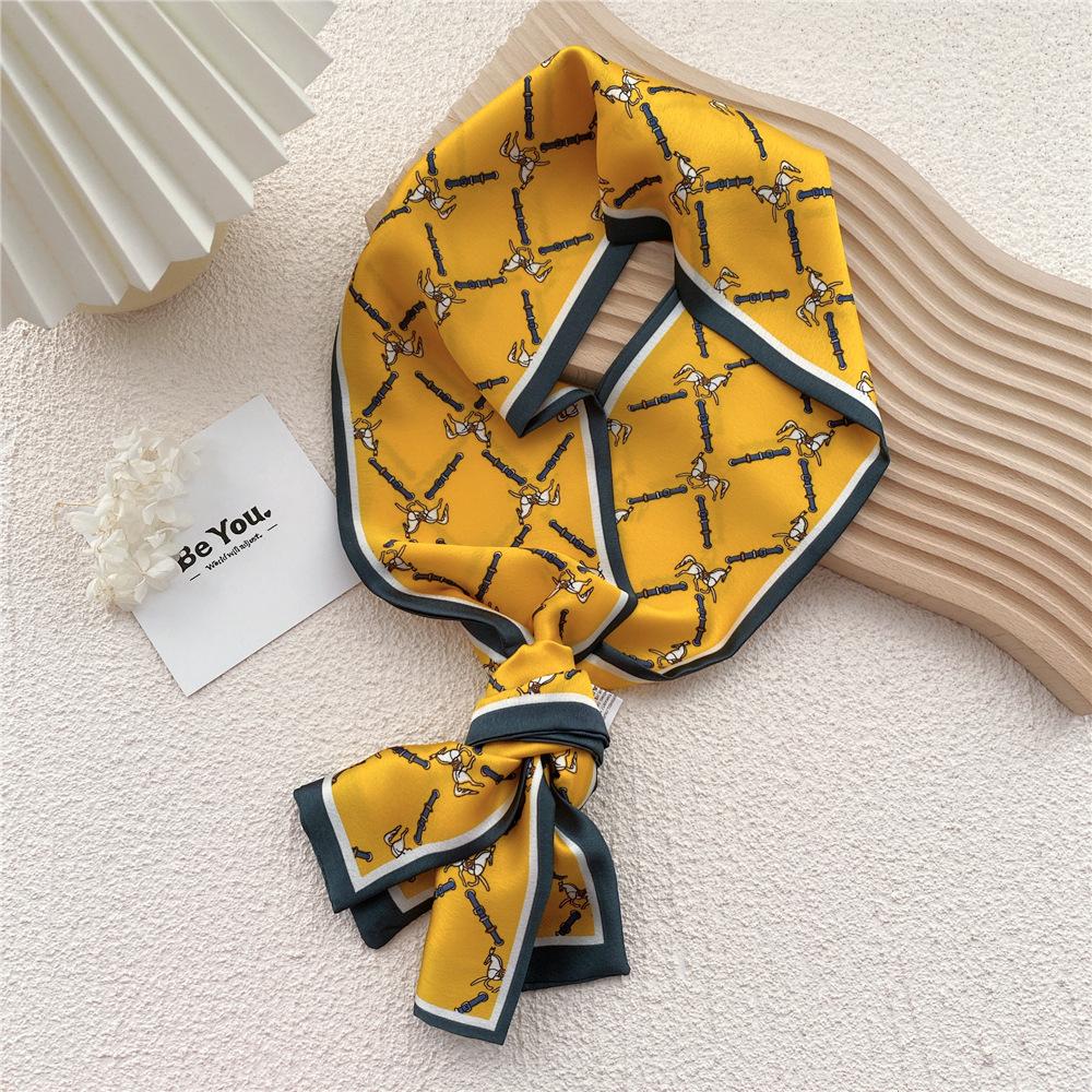 New Scarves Silk Scarves Women'S Spring And Autumn Season Long Decorative Professional Scarves Summer Thin Styles Paired With Shirts Stylish