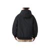 adidas Однобортная повседневная куртка с логотипом и капюшоном, мужская верхняя одежда, черный IK7669