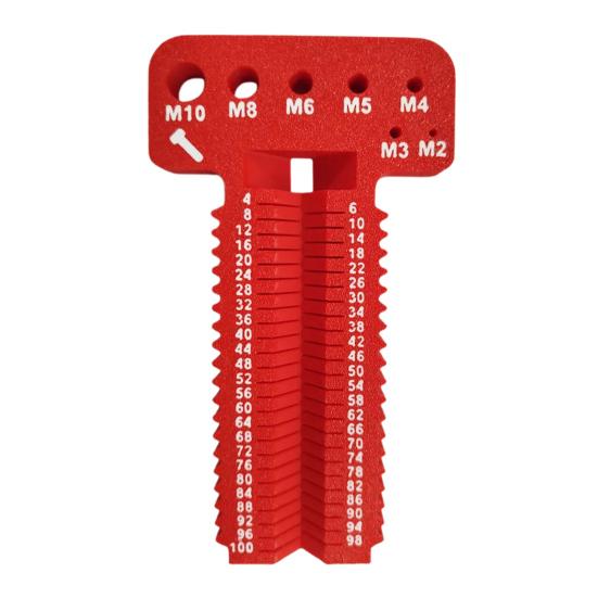 Screw Measuring Tool Heavy Duty Ergonomic High Precision M2-M10 4-100mm Length Screw Nut Bolt Measurement Gauge Tools