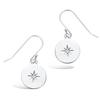 [Q7529] - Silver 'Boho' Silver Earrings (rhodium-plated) - 11 Mm (north Star)
