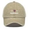 NORWAY Flags Print Snapback Mesh Cap Caps For Man Washed Retro Distressed Adjustable Baseball Hat Ideal Choice For Casual Wear