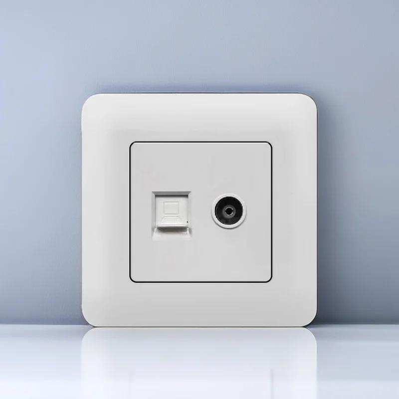 Стандарт ЕС Одинарная силовая розетка Выключатель USB Настенные розетки Двойные розетки Настенные розетки типа 86 ТВ Телефонные розетки