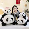 Crouching Posture Panda Stuffed Doll Fluffy Soft Panda Plush Doll Panda Plush Toys  Kids Gift