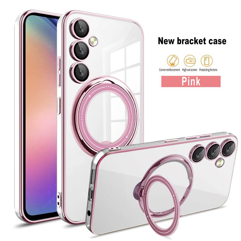 Прозрачное кольцо с мягким покрытием для чехла для телефона Magsafe для Samsung Galaxy S23 S22 Ultra Plus S20 FE A04S A14 A24 A34 A54 A13 A32 A52 A12 4G 5G, силиконовый чехол