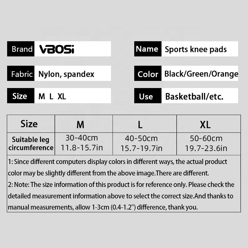 VBOSI Sport Basketball Knee Pads Protective Gear Knee Protector Volleyball Knee Support Brace Sleeves