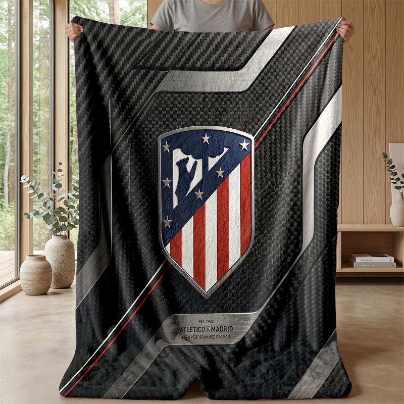 Atletico Madrid Theme blanket Soft Flannel Blanket Plush Throw Blanket Cozy Sofa Bed Blanket for Home Decor