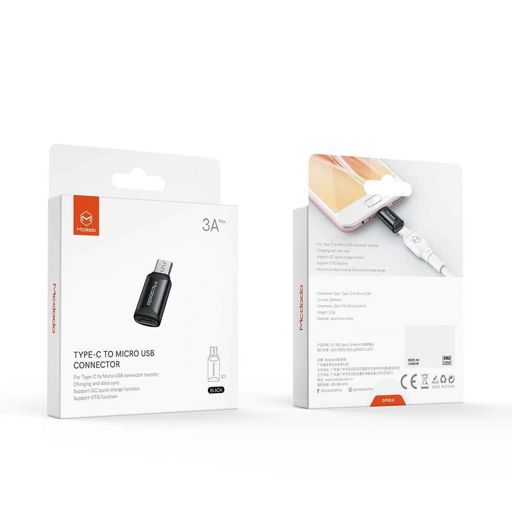Mcdodo Адаптер для телефона USB-C - Micro USB Адаптер Черный Ot-7690