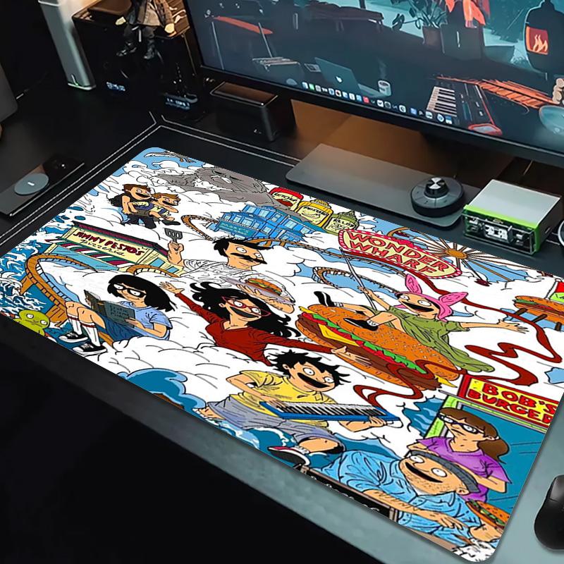 Bob’s Burgers Color Mouse Pad Large Gaming Table Cushion Non-slip Laptop Tablet Big Mousepad XXL Mat Mini PC Playmat With Lock edge