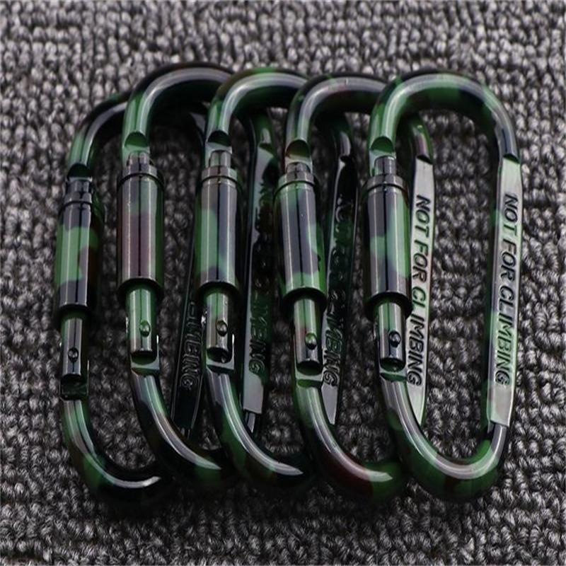 1 шт. камуфляжная аэрозольная краска D-типа, длинная гайка, пряжка для альпинизма, алюминиевый сплав, тактическая подвесная пряжка, пряжка для сумки, 8 см