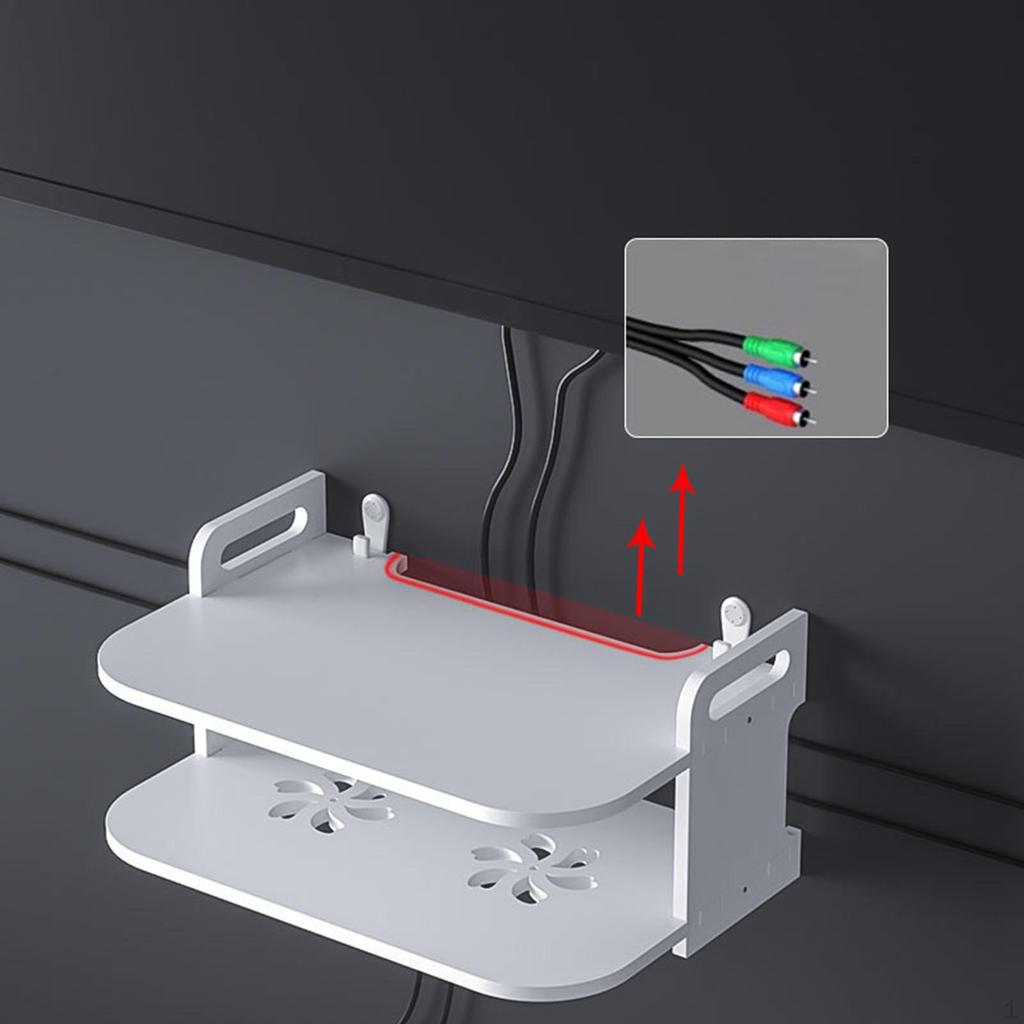 Router Storage Box Organizer Rack Multifunctional Wall Mounted Shelf Holder Stand for Office