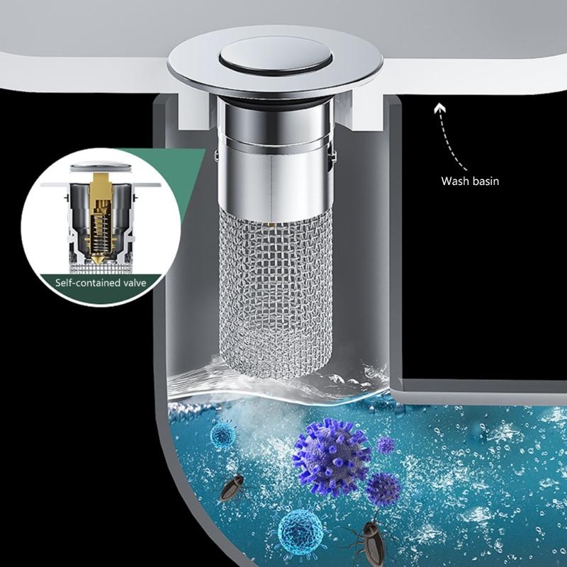 Convenient & Reliable Sink Plug Effective Hair Filter & Quick Drainer Universal Compatibility Say Goodbye to Clogs