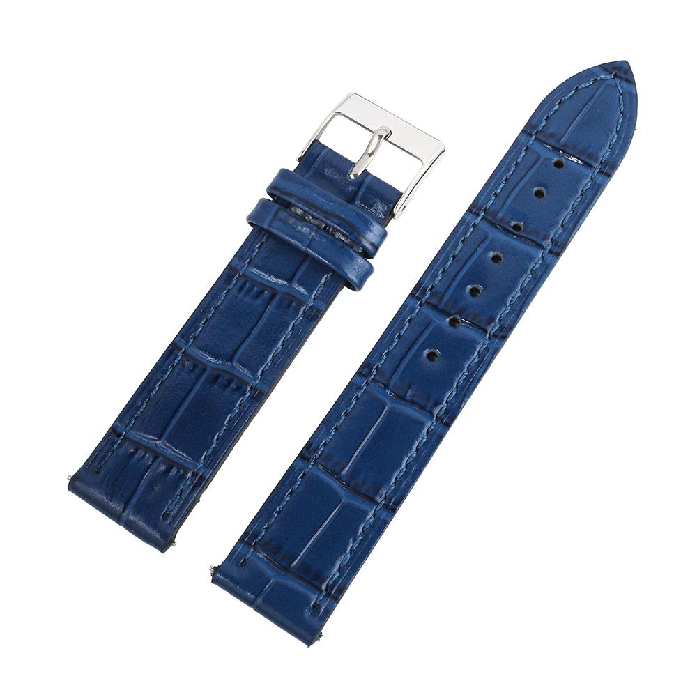 Universal Replacement Leather Watch Strap Black Brown Wristwatch for Men Women 17mm 18mm 19mm 20mm 21mm Bamboo Pattern Watchband