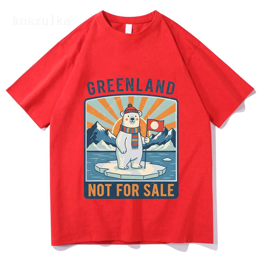 Greenland Not for Sale T-Shirt Fashion Unisex/Women Harajuku Graphic T-Shirt Unisex High Quality Aesthetic Vintage Cotton Shirts