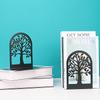 2PCS elegant metal bookends, heavy-duty bookshelf holder, suitable for desk decoration book display shelves, suitable for home office users, students