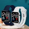 Детские светодиодные электронные часы Детские часы Leisure Earth Luminous Women Kids Square Touch Screen Men Fashion LED Watch Clock Sports Accessories