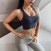 Plus Size Women Spring Autumn Shockproof Cross Back Sports Bra Solid Quick Dry Push Up Running Fitness Yoga Bra