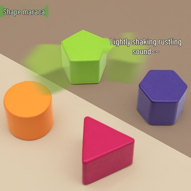 Montessori Wooden Baby Teething Rattle Set - 6 Educational Toys