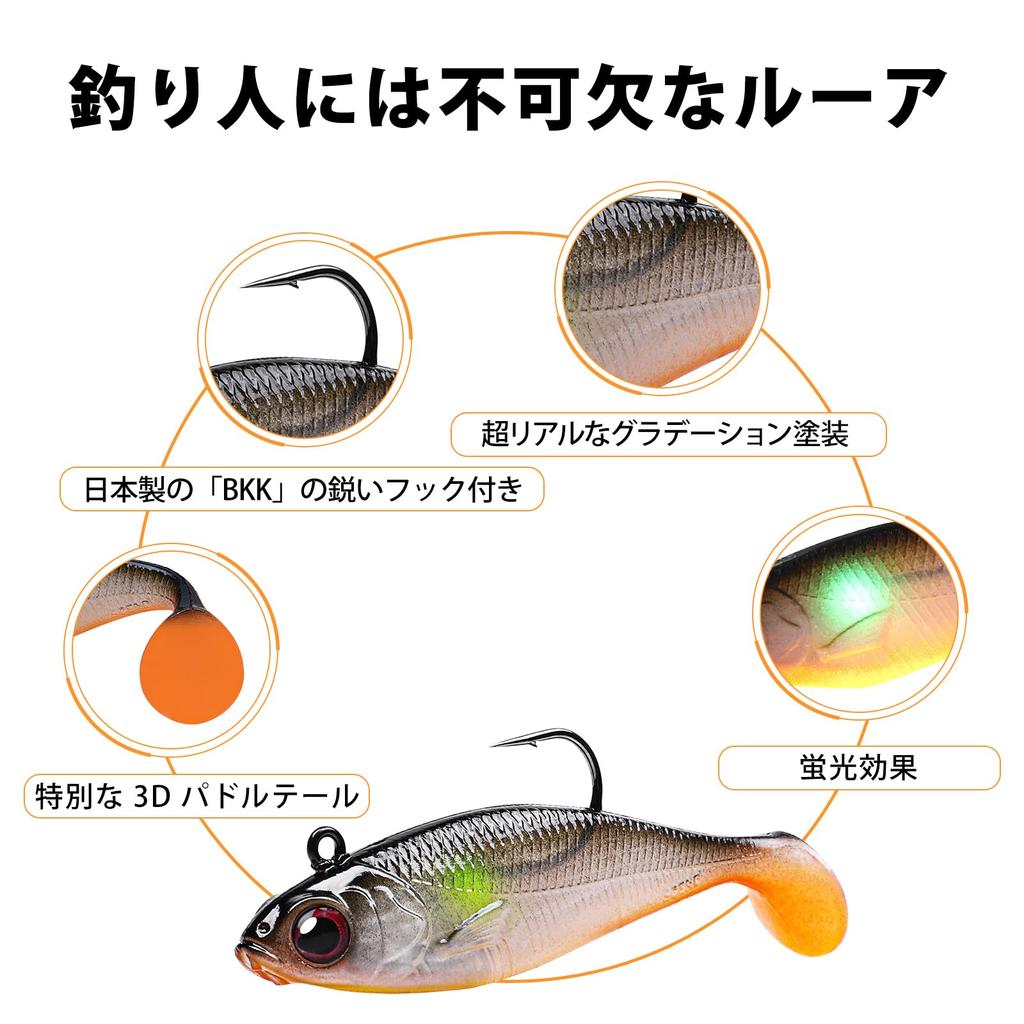 TRUSCEND Jig Lure Fishing Fishing Lure Swim Head Realistic Подходит для соленой и пресной воды Подходит для форели Сибаса Голубой рыбы Сома Испанский