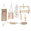 8pcs Parrot Chewing Toy Shredding Foraging Toys Climbing Ladder Cage Toys for Medium Small Size