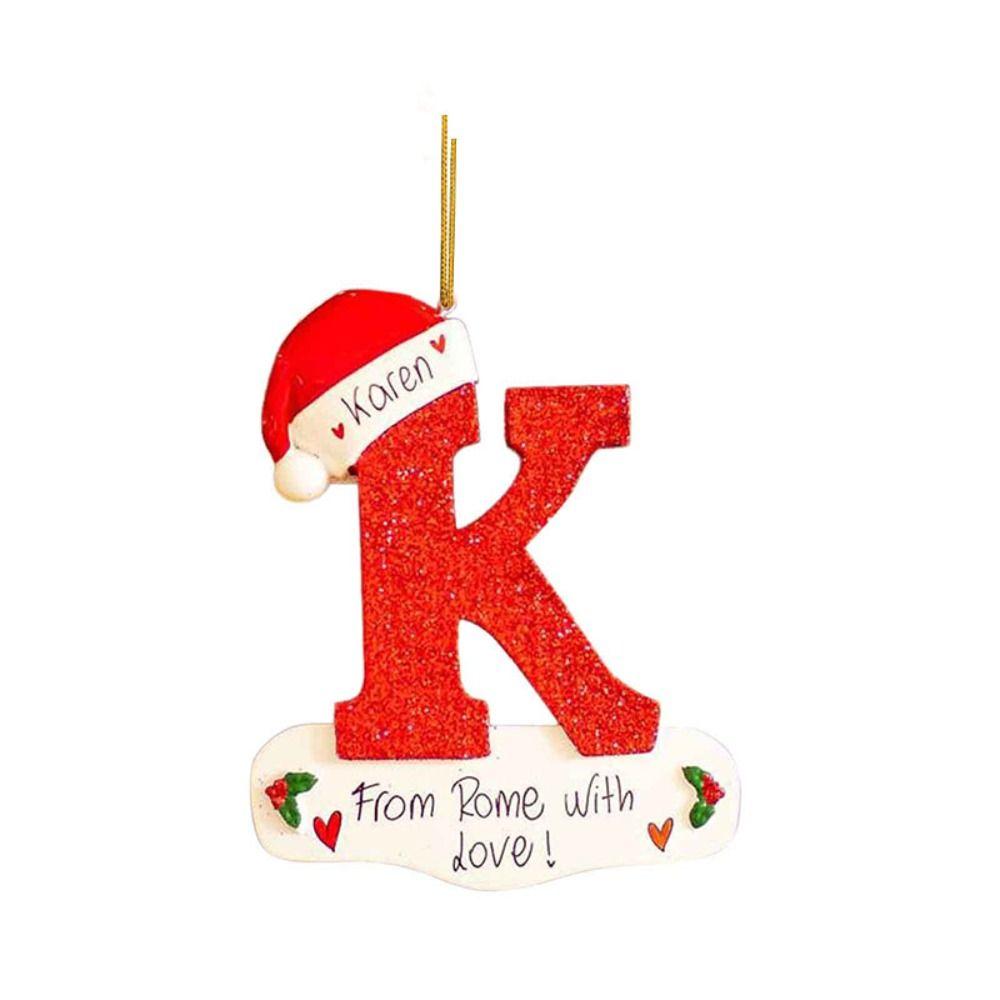 Xmas Christmas Tree 26 Letter Pendant Cartoon Christmas Tree Hanging Decor   Car Decorations