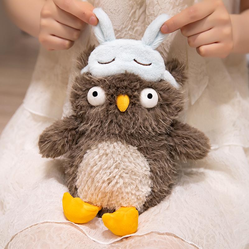 Eye Patch Owl Plush Toys Penguin Dolls Small Stuffed Animal Toys Toys for Kids Girls Funny Designs Plush Penguin Toys