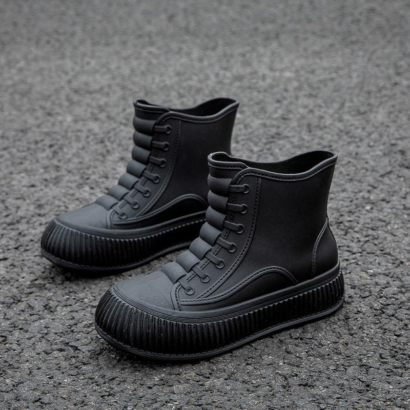 Модные новые женские резиновые сапоги, нескользящая водонепроницаемая обувь, износостойкая обувь для улицы, рабочие водонепроницаемые модные сапоги для кухни