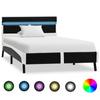 Bed Frame with LED Black Faux Leather 90x200 Cm - vidaXL - Contemporary - Design