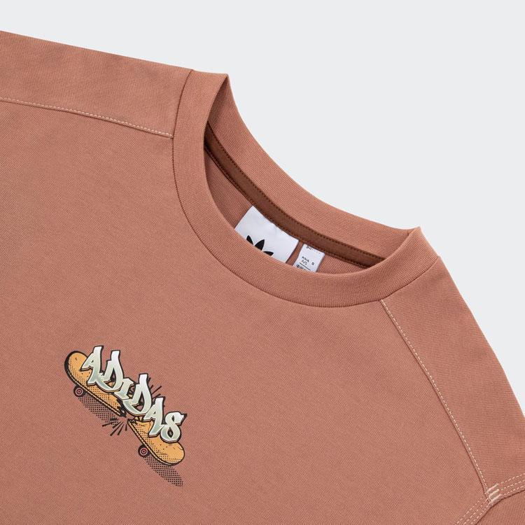 adidas Оригиналы Городская Скейт Лонгслив Футболка Унисекс Глиняные Слои IY5375