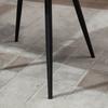 Industrial Style Dining Chair with Backrest, Modern Living Room Chair in Faux Leather and Black Metal, 61x58x84 cm, Grey