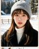 Pick hat autumn winter Korean versatile warm ear protection confinement cold hat knitted yarn hat