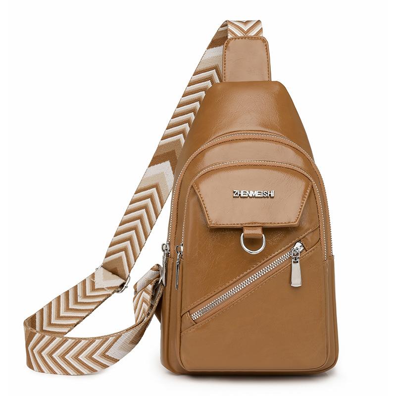 Женский рюкзак через плечо, водоотталкивающая нагрудная сумка из ПУ