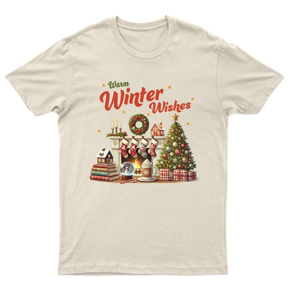 Warm Winter Wishes Christmas Holidays Unisexs TShirt Unisexs Graphic Unisex Top a